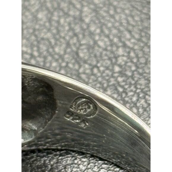 New Condition Sterling Silver Turquoise Ring Turkish Design Size 9 - Picture 11 of 11